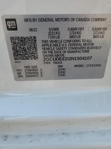 2GCUDEED2N1504107 Chevrolet Silverado K1500 Rst
