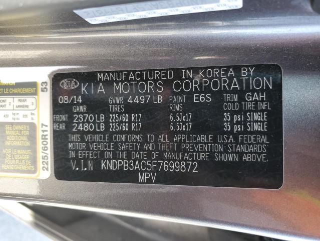 KNDPB3AC5F7699872 KIA Sportage Lx