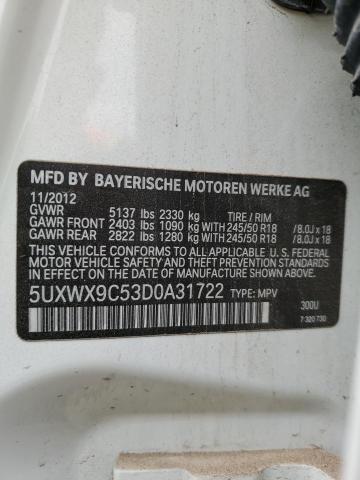 VIN 5UXWX9C53D0A31722 2013 BMW X3, Xdrive28I no.13