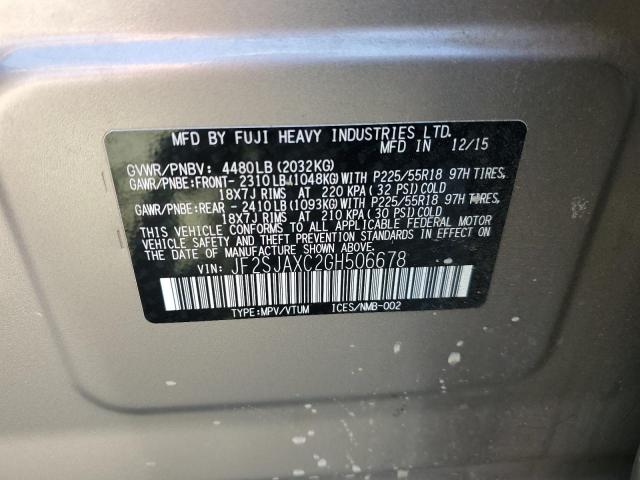 JF2SJAXC2GH506678 Subaru Forester 2.5i Touring