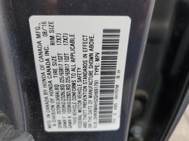 2016 HONDA CRV 2HKRM4H52GH691791