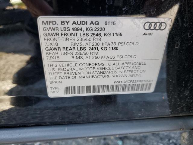 2015 AUDI Q3 PRESTIG - WA1GFCFS3FR010981