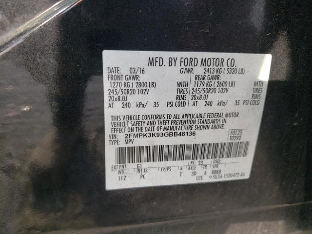 2FMPK3K93GBB48136 Ford Edge Titanium