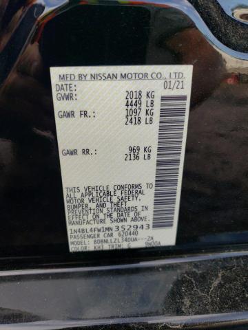 1N4BL4FW1MN352943 Nissan Altima Platinum