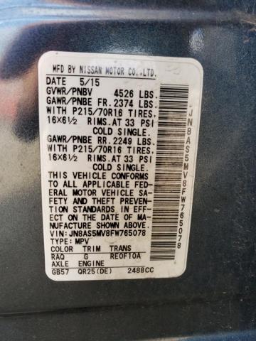 2015 NISSAN ROGUE SELE - JN8AS5MV8FW765078