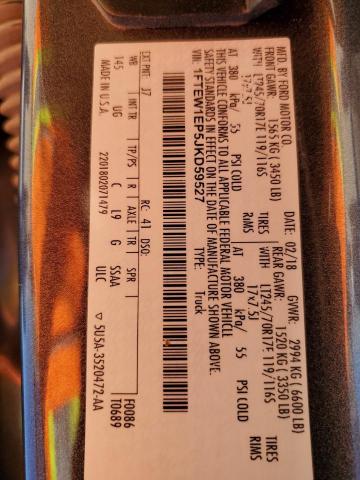1FTEW1EP5JKD59527 2018 Ford F150 Supercrew 1FTEW1EP5JKD59527 2018 Ford F150 Supercrew