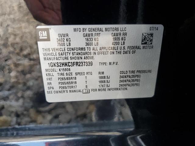 1GKS2HKC3FR237339 GMC Yukon Xl K1500 Slt
