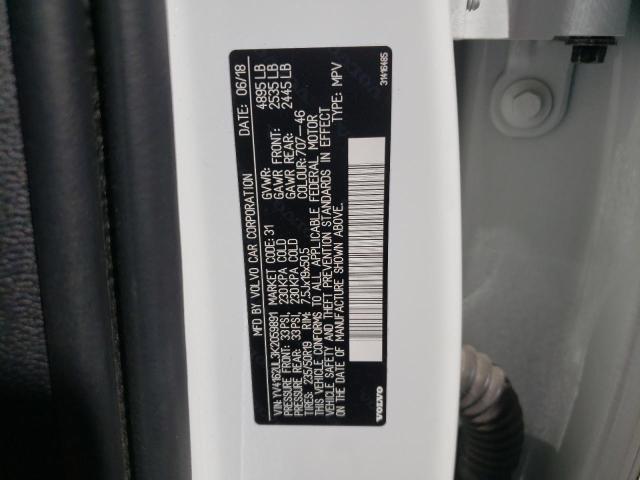 2019 VOLVO XC40 T5 IN - YV4162UL3K2059891