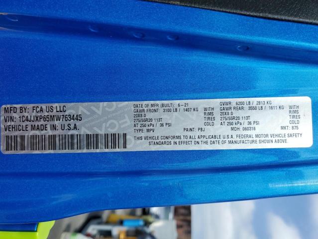 1C4JJXP65MW763445 Jeep Wrangler Unlimited Sahara 4xe