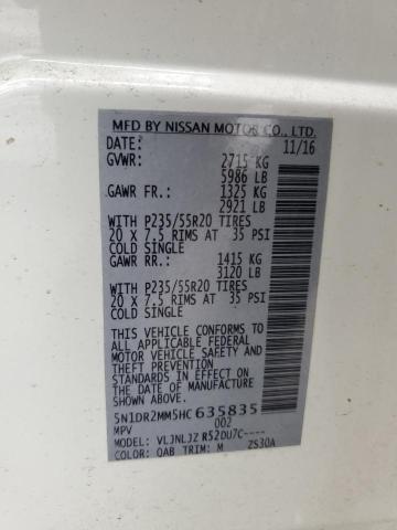 5N1DR2MM5HC635835 Nissan Pathfinder S
