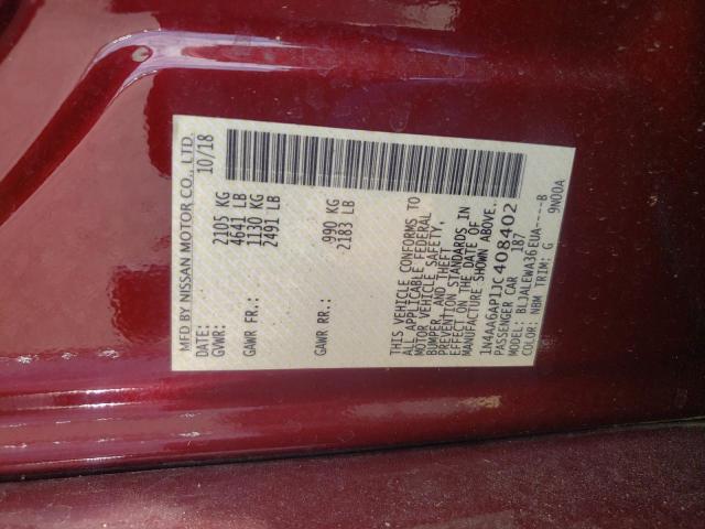 1N4AA6AP1JC408402 Nissan Maxima 3.5s