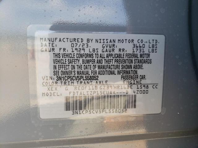 3N1CP5CV5PL558052 Nissan KICKS SV
