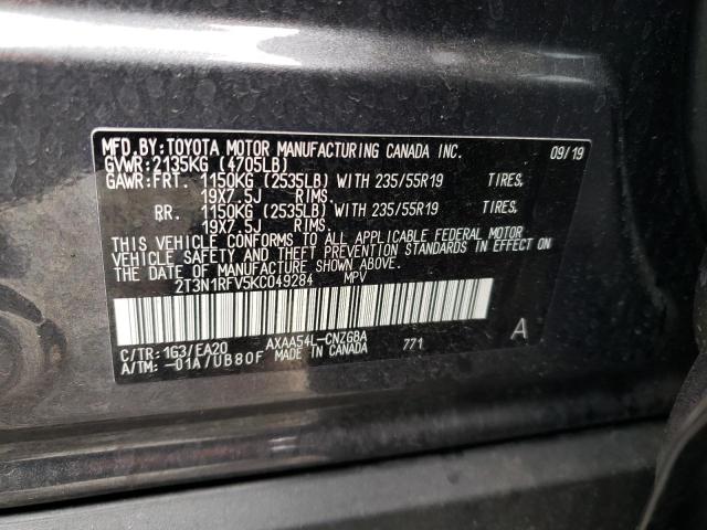 2T3N1RFV5KC049284 Toyota RAV4 LIMIT 12