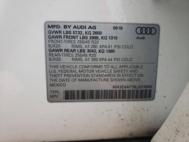 2020 AUDI SQ5 PRESTI WA1C4AFY6L2019000