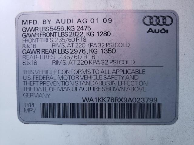 WA1KK78RX9A023799 | 2009 Audi q5 3.2