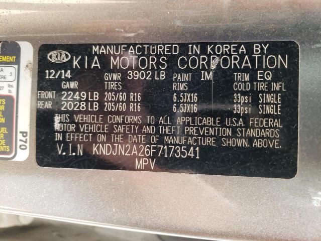 KNDJN2A26F7173541 KIA Soul