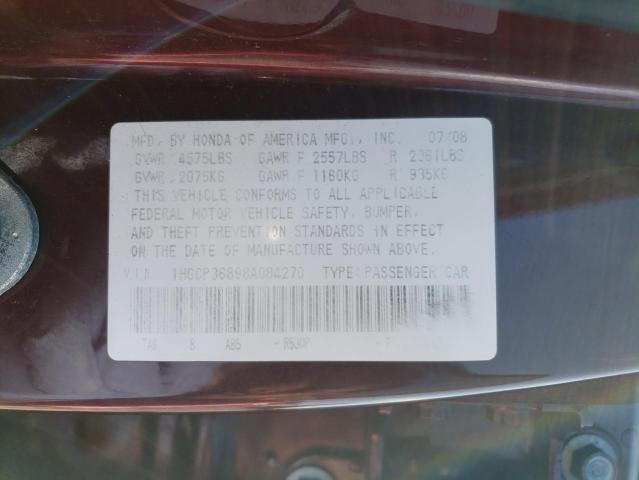 1HGCP36898A084270 | 2008 Honda accord exl