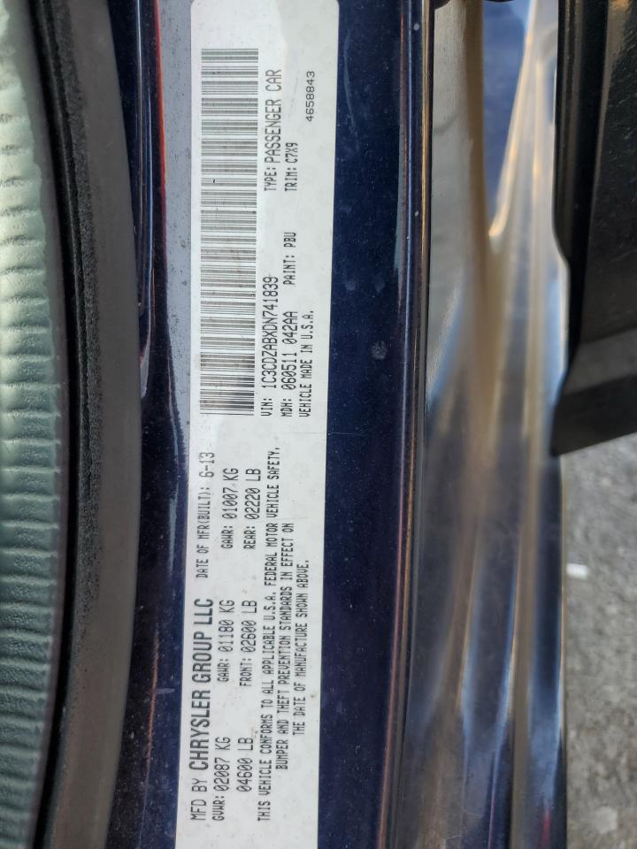 1C3CDZABXDN741839 2013 Dodge Avenger Se