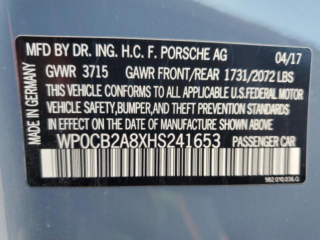 WP0CB2A8XHS241653 Porsche BOXSTER S