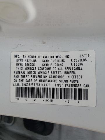 2016 HONDA ACCORD SPO - 1HGCR2F57GA141073