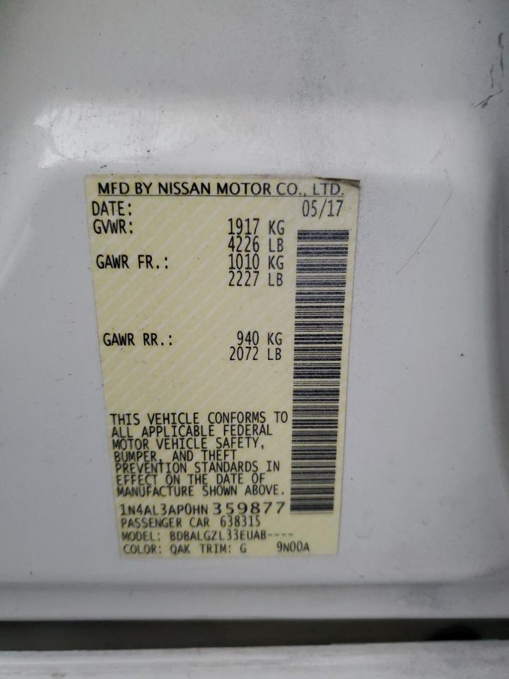 1N4AL3AP0HN359877 2017 Nissan Altima 2.5