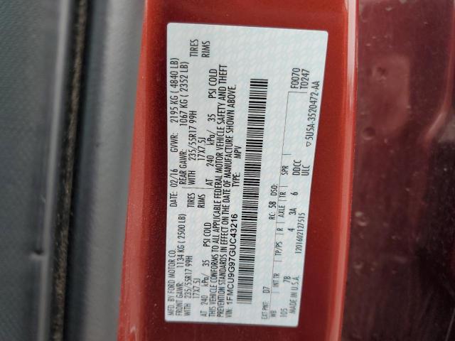 1FMCU9G97GUC43216 Ford ESCAPE SE