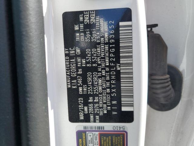 5XYRHDLF2PG193652 KIA SORENTO EX