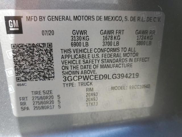 3GCPWCED9LG394219 Chevrolet Silverado C1500 Lt