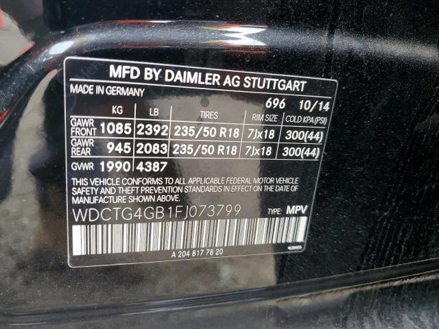 WDCTG4GB1FJ073799 Mercedes-Benz Gla 250 4matic