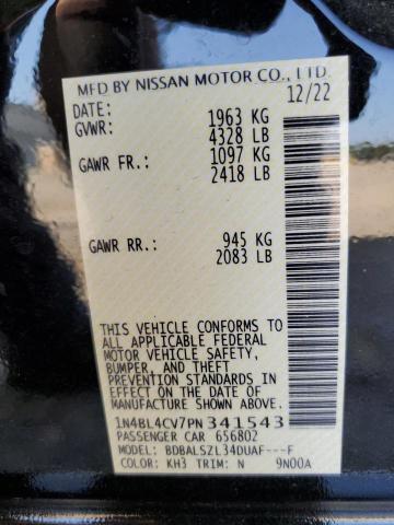 1N4BL4CV7PN341543 Nissan ALTIMA SR