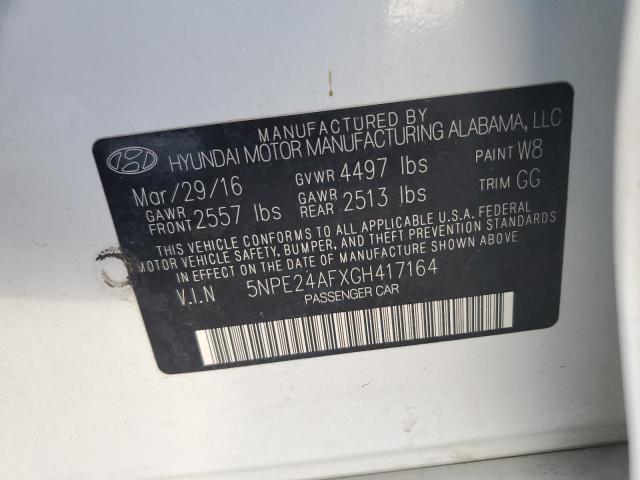 5NPE24AFXGH417164 Hyundai SONATA SE