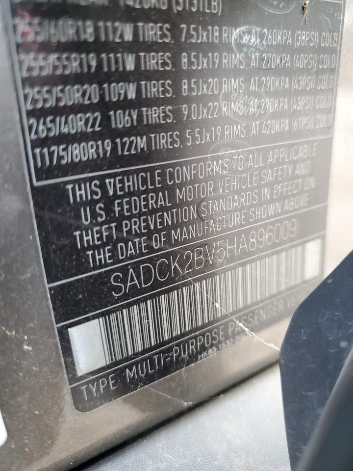 SADCK2BV5HA896009 JAGUAR F-PACE 2017