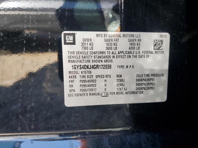 1GYS4DKJ4GR172039 Cadillac Escalade Platinum