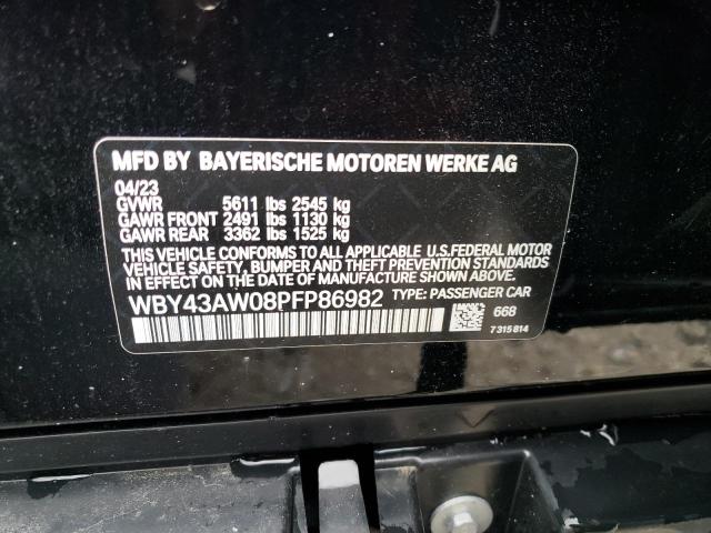 2023 BMW I4 EDRIVE3 WBY43AW08PFP86982