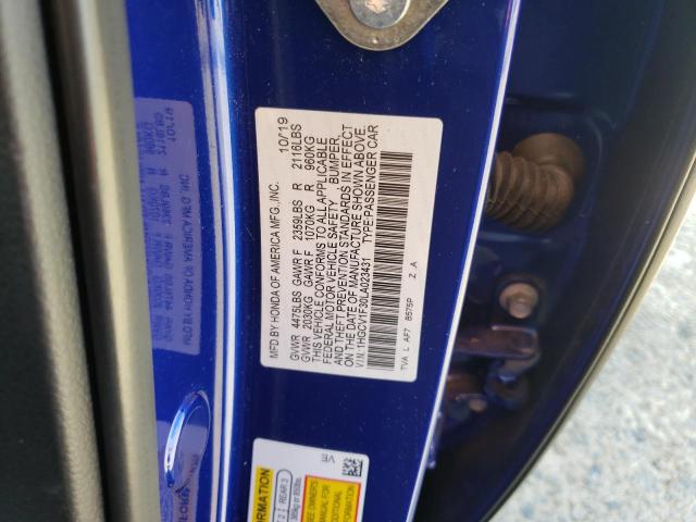 2020 HONDA ACCORD 1HGCV1F30LA023431