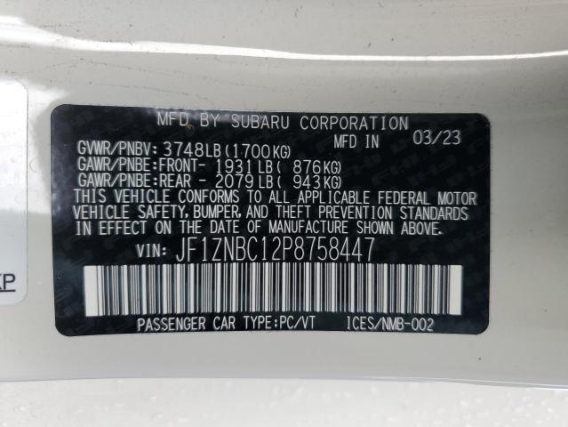 2023 TOYOTA GR 86 JF1ZNBC12P8758447