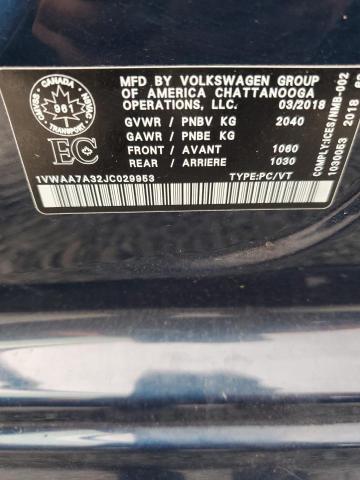 2018 VOLKSWAGEN PASSAT S - 1VWAA7A32JC029953