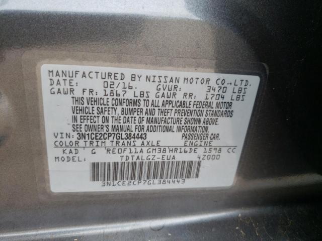 3N1CE2CP7GL384443 Nissan Versa Note S