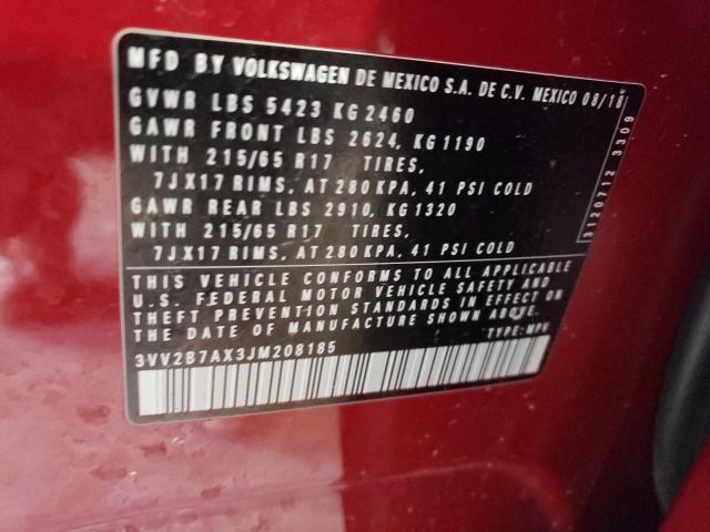 2018 VOLKSWAGEN TIGUAN SE - 3VV2B7AX3JM208185