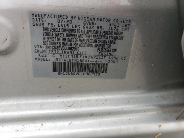 3N1CN8BV0LL902910 Nissan VERSA S