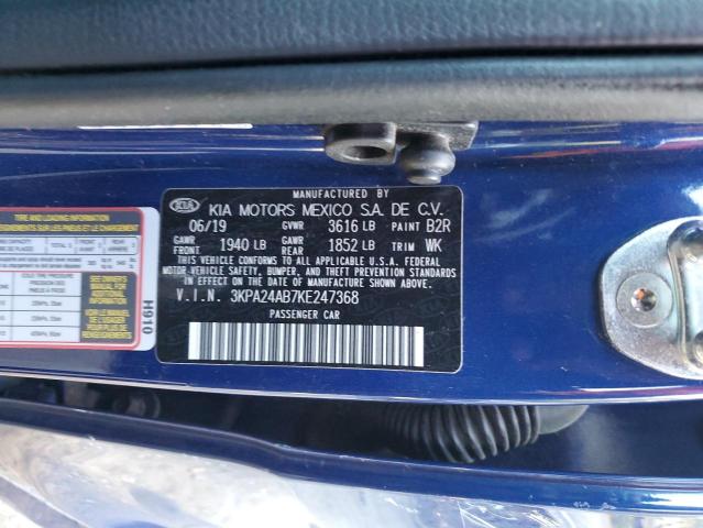 3KPA24AB7KE247368 KIA RIO S