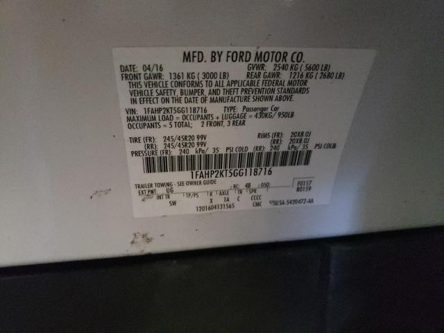 1FAHP2KT5GG118716 Ford TAURUS SHO