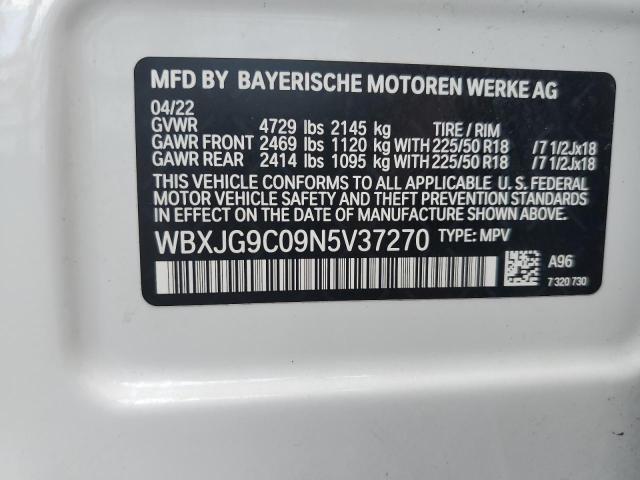 WBXJG9C09N5V37270 BMW X1 XDRIVE2 13