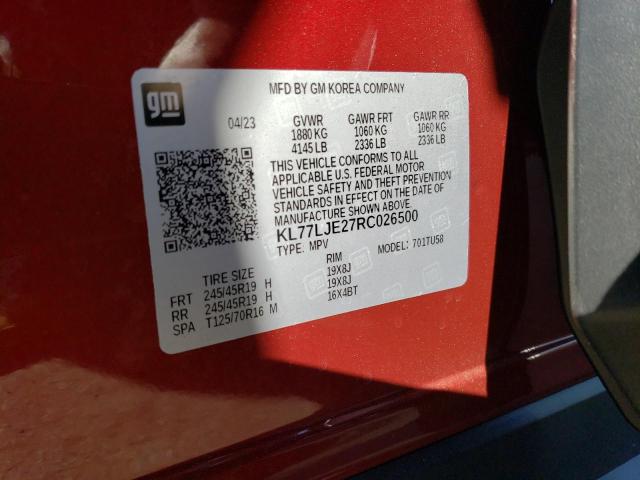 2024 CHEVROLET TRAX 2RS - KL77LJE27RC026500