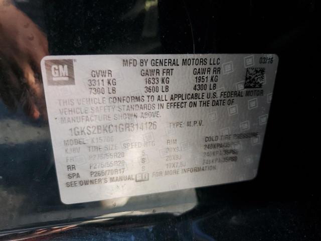 1GKS2BKC1GR314126 GMC YUKON SLT