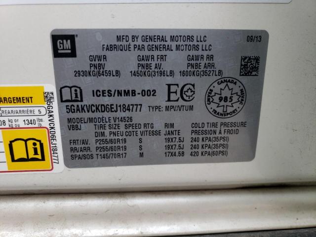 5GAKVCKD6EJ184777 Buick Enclave
