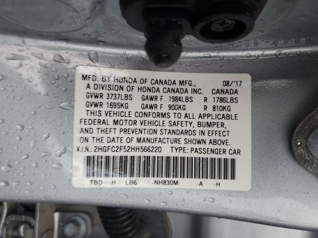 2HGFC2F52HH566220 Honda Civic Lx