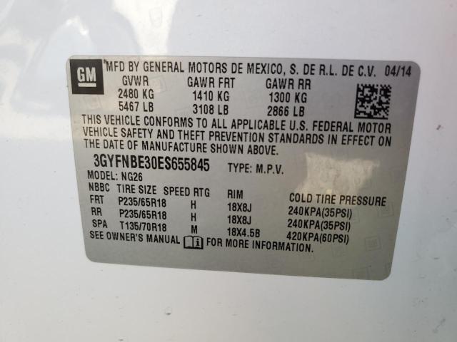3GYFNBE30ES655845 Cadillac Srx Luxury Collection