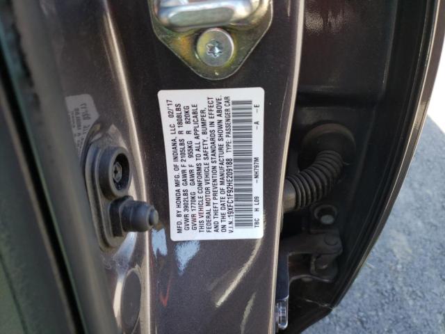 19XFC1F92HE209188 Honda Civic Touring