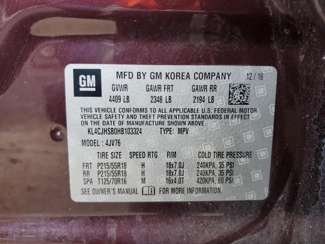 KL4CJHSB0HB103324 Buick Encore Premium